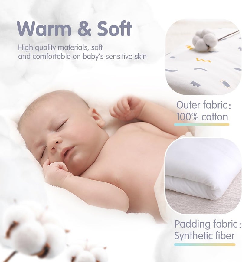 KIDDA Newborn 0-12 Months Baby Swaddle Blanket Multifunctio Boys Girls Cotton Thick Mat Wrap Stroller Sleeping Sacks Infant - Image 3